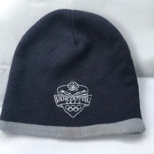 Winter Olympics beanie hat 2010 Vancouver British Columbia Canada NBC navy gray